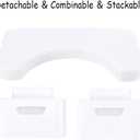 7 inch Folding Toilet Stool, Squatting Poop Stool, Bathroom Potty Step Stool, Toilet Assistance Steps, Step Stool, Fits All Toilets, Detachable Stackable, for Healthier Toilet Posture (White)