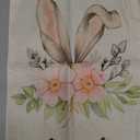 Hello Spring Easter Bunny Floral House Flag 28x40 Inch Burlap Double Sided Outside, Seasonal Sign Yard Outdoor Decorations DF249-28 (Multicolor)