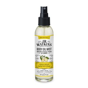 J.R. Watkins Natural Hydrating Body Oil Mist, Lemon Cream, Moisturizing Body Oil Spray for Glowing Skin, USA Made and Cruelty Free, 6 fl oz, Single