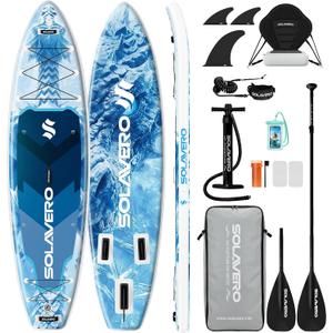 SOLAVERO 11'6" Inflatable Stand Up Paddle Board for All Skill Levels