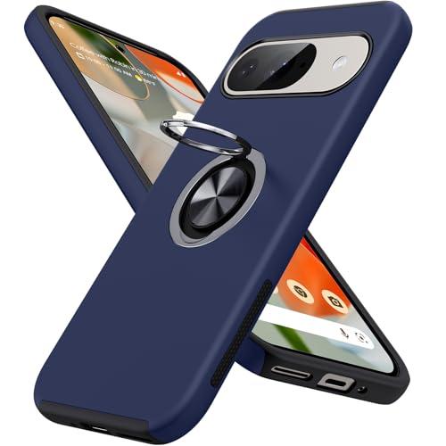 JAME for Google Pixel 9 Case/Google Pixel 9 Pro Case, Slim Fit Military Grade Shockproof Case for Pixel 9 with Ring Holder Kickstand Protective Phone Case for Google Pixel 9/9 Pro, Blue