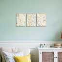 ZQARTZZQ Framed Colorful Wildflower Canvas Wall Art, Floral Wall Art, Watercolor Flower Wall Decor Flowers Pictures Prints Floral Painting Set of 3 for Living Room Girls Bedroom Bathroom