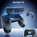 Grip Case Set for Nintendo Switch 2 Joy-Con 2025 Updated, 3-in-1 Switch 2 Controller Accessories Set, Perfect for Racing Game & 2 Player Games Compatible with Nintendo Switch 2 Grip Controller