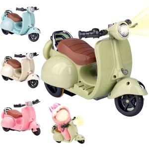 Scooter for Labubu, Scooter Toy with Light and Music, Have a Seat for Labubu Accessories, Mini Electric Doll Scooter Interactive Decor Desktop Ornaments (Green)