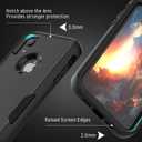 for iPhone XR Heavy Duty Phone case, 3-Layer Anti-Slip Full Body Protection Shockproof Drop Proof Protective iPhone XR Case with Screen Protector,6.1 (Black).