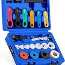 Orion Motor Tech Master Quick Disconnect Tool Set, 25pc Line Disconnect Tool Kit for A/C Fuel & Transmission Systems, Fuel Line Disconnect Tools for Mechanics Compatible with Ford Chevy GM More, Blue