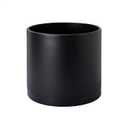 D'vine Dev 8 Inch Plastic Planter Pots for Plant Pot with Drainage Hole and Seamless Saucers, Black Color, 74-X-B-1