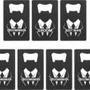 Lady&Home Bottle Opener,7Pcs Groomsmen Bottle Opener Stainless Steel Credit Card Size Bottle Opener for Wedding Party Groomsmen Gifts (Suit-Bold)