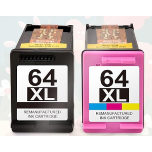 LEMERO 64XL Ink Cartridges Combo Pack Black/Color Remanufacutured for HP Ink 64 for HP Envy Photo 7855 7858 6252 6255 7800 7100 7155 7158Tango Series Printer (2 Pack)