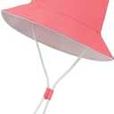 Baby Boy Baby Girl Sun Hat Toddler Summer Protection Beach Hat Toddler Girl Summer Bucket Hat Cotton Linen Baby Hat Watermelon Red 44CM(0-3months)
