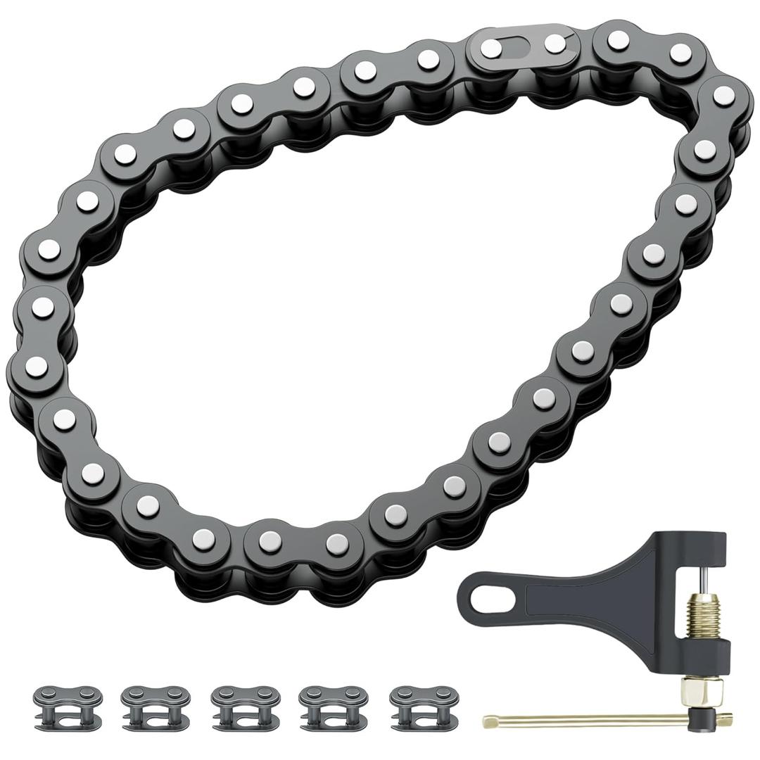 420 Chain 32 Links Replacement for Coleman KT196 CK196 Go Kart Parts Predator 196cc 6.5hp Engine Powersports 4 Wheeler Quad Go Kart Accessories Parts with 420 Chain Master Link Chain Breaker