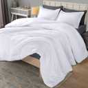 Utopia Bedding Queen Comforter Set White, Comforters Queen Size 3 Pieces Bedding Comforters Sets, Down Alternative Soft Bed Set, 1 Comforter (88 x 88 inches) 2 Pillow Shams (20 x 26 inches)