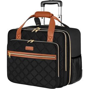 Ytonet Rolling Laptop Bag Women, Rolling Briefcase for Women, 17.3 Inch Laptop Bag with Wheels Rolling Computer Bag Laptop Case for Work Travel College Business Wife Mom Teacher, (Large)