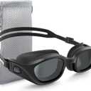 OMID Swim Goggles, P3 Anti-Fog Swimming Goggles for Men Women Anti-UV Goggles (A0-allblack-smoke)