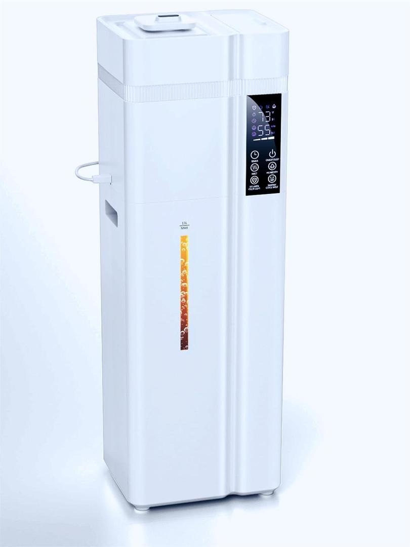 13L Humidifier, Humidifier Large Room, Covers 800ft, 72H Runtime, 24H Timer, 3 Mist Modes Top Fill Quiet Humidifiers for Home, Office