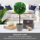 Elements Artificial Boxwood Topiary, 17 Inch (Multicolored)