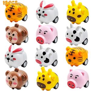 WODMAZ 12 Pack Pull Back Cars, Mini Animal Pull Back Vehicle Toys for Boys Girls Kids Birthday Gift Goodie Bag Stuffers, Easter Party Favor Classroom Prize Supplies