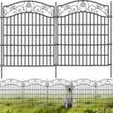 Mars Explo 10 Panels No Dig Decorative Outdoor Garden Fence, 32 in(H) X 23.6 ft(L) Animal Barrier Fencing, Rustproof Portable Fence, Temporary Dog Fence Outdoor for Yard, Outside, Backyard, Patio