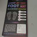 Rechargeable TENS & EMS Foot Stimulator for Pain Relief & Circulation, Cordless Electric Foot Massage Pad with 10 Modes 20 Intensities, LCD Remote Control, Home Use for Women & Men (Black)