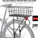 CXWXC Rear Bike Rack with Basket - Bike Cargo Rack for Disc Brake/Non-Disc Brake Mount - Bicycle Pannier Rack, Touring Carrier Rack fit 26-29 and 700c
