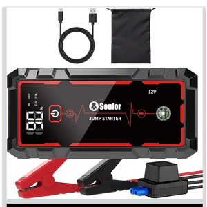 Soulor
5000A Jump Starter Car Battery Jumper Starter Portable with Jumper Cable, Quick Charge Power Bank, 3 Modes Flashlight, Compass