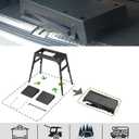 Sivsis Blackstone Griddle Stand for 17or 22, Portable Blackstone Grill Stand with Side Shelf, Tool Hooks, Paper Towel Holder and Trash Bag Holder, Grilling Stand for Outdoor Camping Garden Lawns