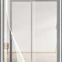 Side Opening Magnetic Screen Door, Fit Door Size 48" x 80",Screen Size 50" x 81", Reversible Left/Right Screen Door Mesh with Strong Magnet, Keep Bugs Out Let Breeze in,Pet&Kid Friendly,White