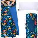 Wildkin Nap Mat with Pillow and Blanket, Preschool Rest Mat
Removable pillow, 50 x 20 in mat plus 40 x 31 in blanket, machine washable mat, ages 3-7 — preschool ready