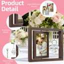Wedding Gifts for Couples 2026,Rotating Floating Mr and Mrs Picture Frame,4x6 Rustic Picture Frame Engagement Gifts for Couples,Bridal Shower Gift for Bride to Be