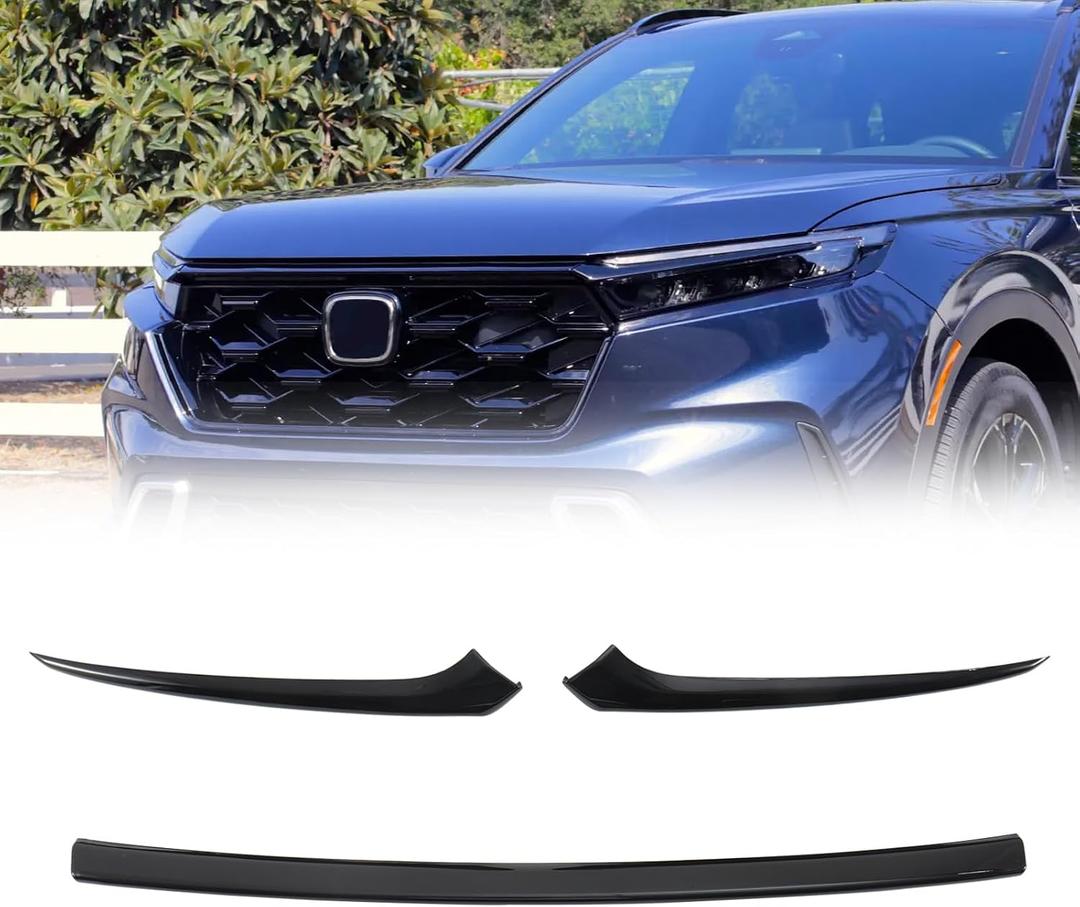 Front Grill Black Trim for Honda CRV 2023-2026 Black Grill Trim Blackout