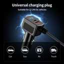 for Starlink Mini Power Cable, 10FT Starlink Mini Cigarette Lighter Adapter with USB, Type-C Port and Voltmeter, 12V-24V DC Safety Power Cable for Starlink Mini Waterproof Cigarette Lighter Charger