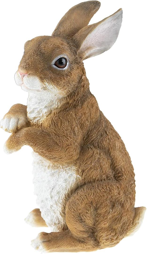 CLEVER GARDEN Rabbit Garden Statue Outdoor Dcor, Resin Figurine Decoration for Lawn, Yard, Patio, Porch, and More