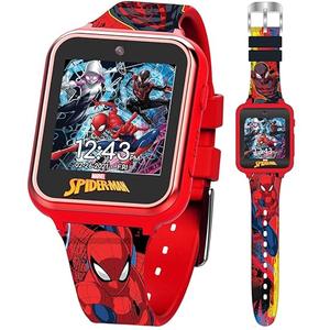 Spider-Man Kids Smartwatch - Interactive LED Screen with 10 Custom Watch Faces, Camera, Games, Alarm, Step Tracker & More - Fun Gift for Boys with Marvel Silicone Strap - Fits Wrists 5.5'' to 8.0"