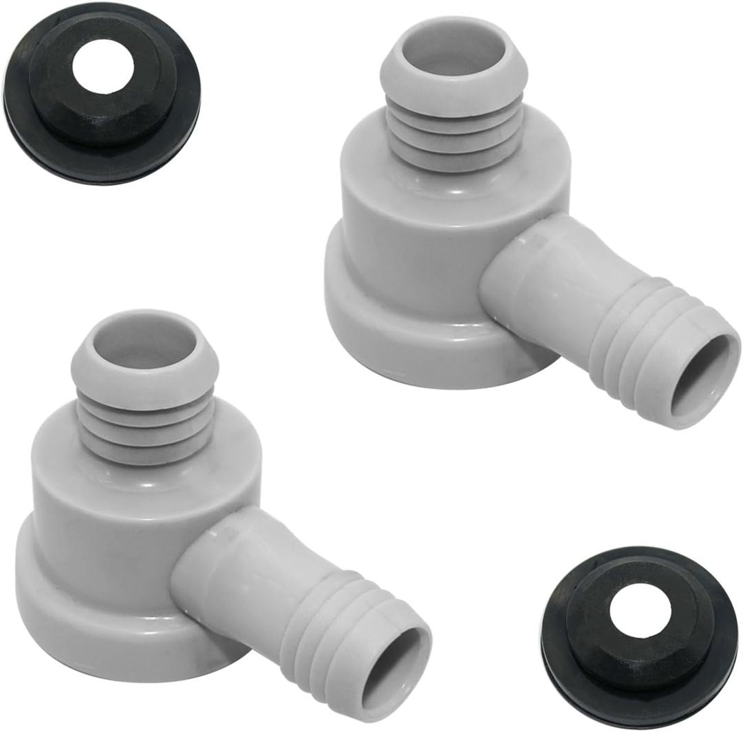 2Sets 179-1266 Power Brake Booster Vacuum Check Valve Kit, Grey, Comes with Grommet