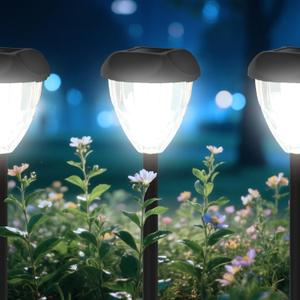 Ensenior 12-Pack Solar Lights Outdoor, Auto ON/Off 6500K LED Solar Garden Lights for Pathway, Yard, Patio, Walkway, Planter, Waterproof, Energy-Efficient Landscape Lighting