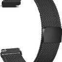 ID208 Plus Smart Watch Bands, 22mm Stainless Steel Metal Bands for Fitpolo/Quican/Aeac/Tensky ID208 Plus Smartwatch Replacement Wristband Adjustable Straps
