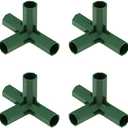 Meiwlong 4 PCS 16mm Greenhouse Frame Building Connectors Pipe Fitting Plastic Gardening Joint Tool Heavy Duty Framework Drip Tubing Flower Stands Plant Stakes Fencing