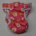 Pet Soft Washable Female Diapers (3 Pack) Female Dog Diapers, Comfort Reusable Doggy Diaper for Girl Dog in Period Heat (Cute Flower, M) (Medium:14''-19'')