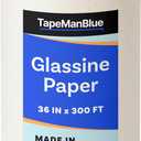 Glassine Paper Roll, 36 inch x 300 ft (100 yds), Made in USA, Archival Acid Free Paper for Storage, Artwork, Protection, Baking, Food Packaging and Wrapping, 25 lb Glassine Roll, White