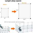 LURIVA Large Transparent Pet Playpen, 28" H x 20" W, Dog Playpen, Small Animal Playpen, Puppy Playpen, Rabbit Playpen, Dog Pen, Dog Fence, for Kittens, Ferrets, Guinea Pigs, Indoor Use, 12 Panels