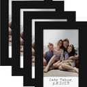 Americanflat 2"x3" Picture Frame - Set of 4 - Use as 2"x3" Frame for Instant-Print Photos - Black Mini Picture Frames for Tabletop and Wall Display with Polished Crystal-Clear Glass