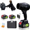 980,000 RPM Cordless Leaf Blower - 21V Electric Handheld Leaf Blower with 24.0Ah Batteries & Fast Charger - Lightweight for Patio, Lawn, Yard, Deck Cleaning - Dark