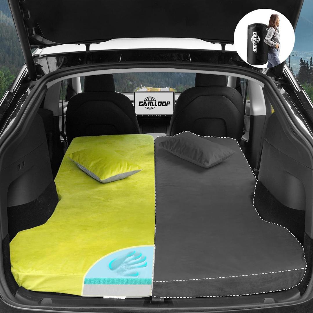 Gaialoop Memory Foam Camping Mattress for Tesla Model Y Sleeping Pads Sleeping Mat 3 INCH Thick Road Trip/Car Camping/Super Charger Nap/Temporary Car Sleeping 1 Left Pad