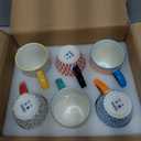 Ceramic Coffee Mugs Set - 16 Oz Large Porcelain Tea Cups with Handle for Men Women Cappuccino Latte Cocoa - Microwave Dishwasher Safe - Christmas Housewarming Gift - Set of 6 - Assorted Colors