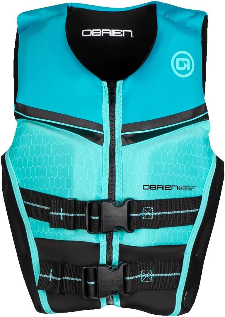 O'Brien Youth Small Flex V-Back CGA Life Jacket (55-75 lbs), Aqua
