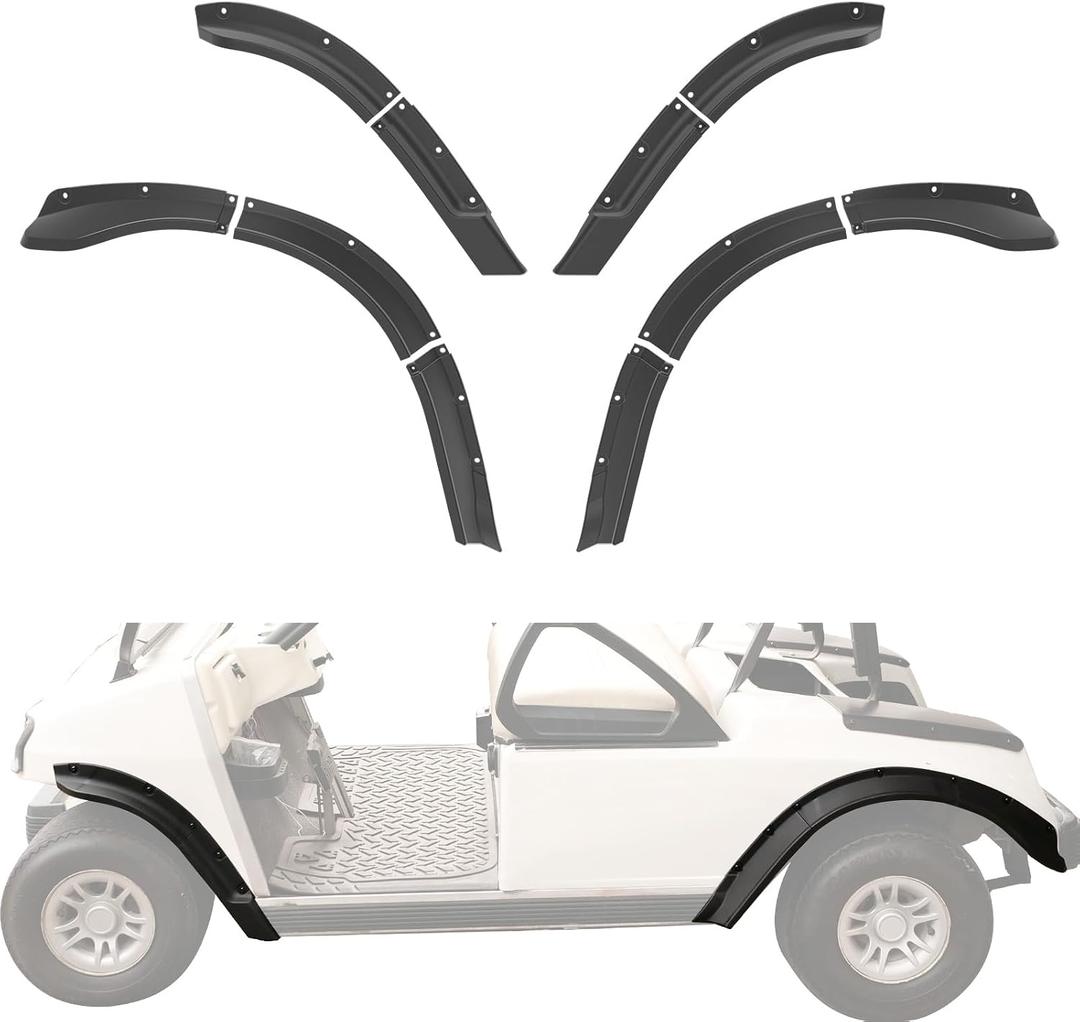 Golf Cart Fender Flares for Club Car DS 1993-up, 10PCS Combined Front & Rear Mud Guards Mud Flaps Only for Club Car DS 1993+ Standard and Unmodified Golf Carts Body Accessories