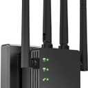 WiFi Extender Signal Booster 1200Mbps, Long Range Extender for Home and Outdoor, 12880 Sq.Ft Range, 105-Device Compatibility, Easy Setup, WiFi Extender