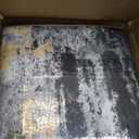 Washable Rug 7x9 Area Rugs for Living Room: Modern Abstract Neutral Soft Carpet for Bedroom Dining Room Under Kitchen Table Home Office Decor - Black Gold