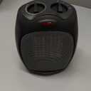 Amazon Basics Ceramic Space Heater, Portable Indoor Heating Solution, With Overheat and Tip-Over Protection, Thermostat, Non-Oscillating, 1500W, 7.52"D x 6.34"W x 9.45"H, Black