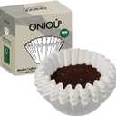 Basket Coffee Filters 8-12 Cup, 100 Count Flat Bottom Paper Filters for Drip Coffee Makers, Compatible with Mr. Coffee, BLACK+DECKER, Cuisinart, White